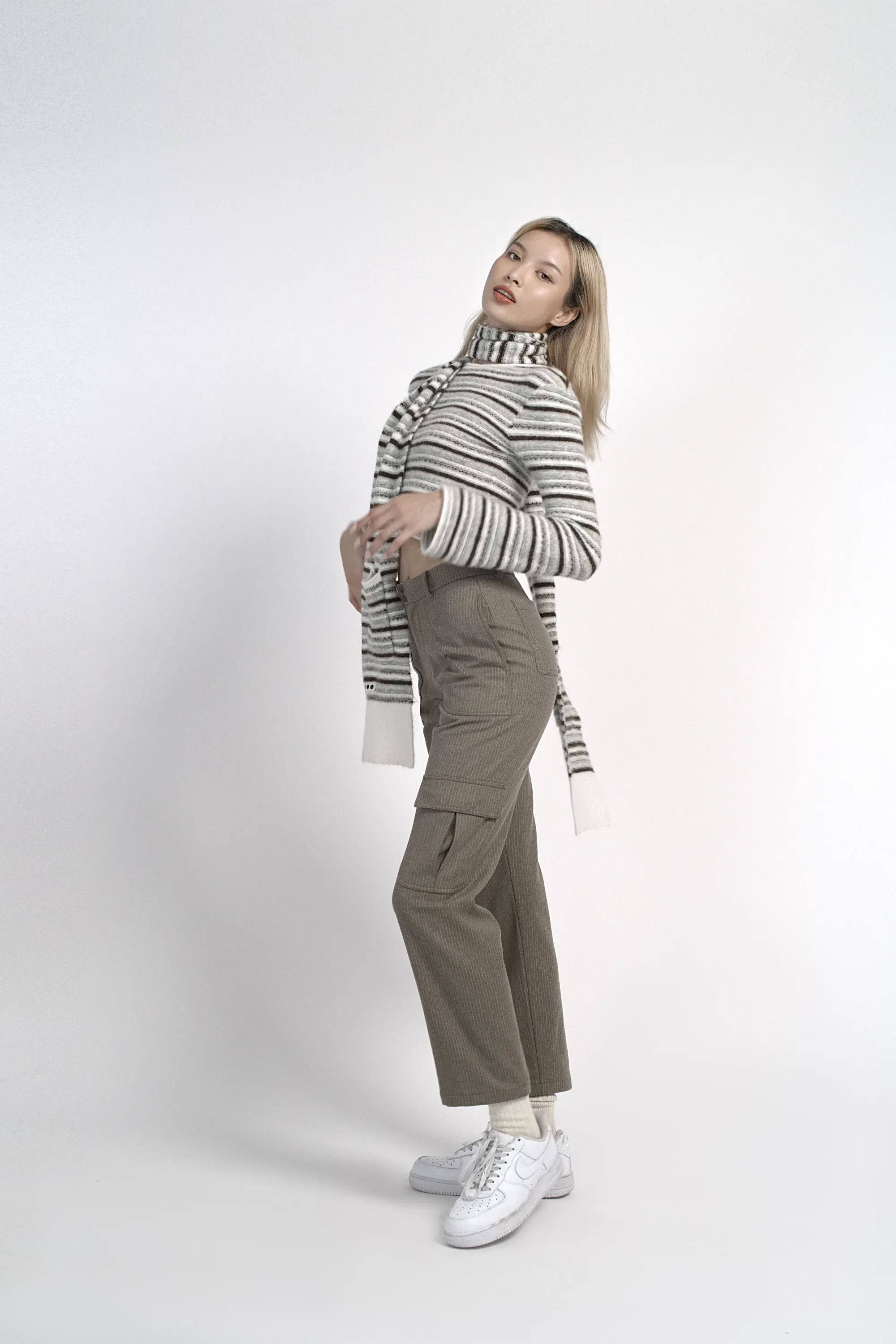 Pinstripe cargo pants